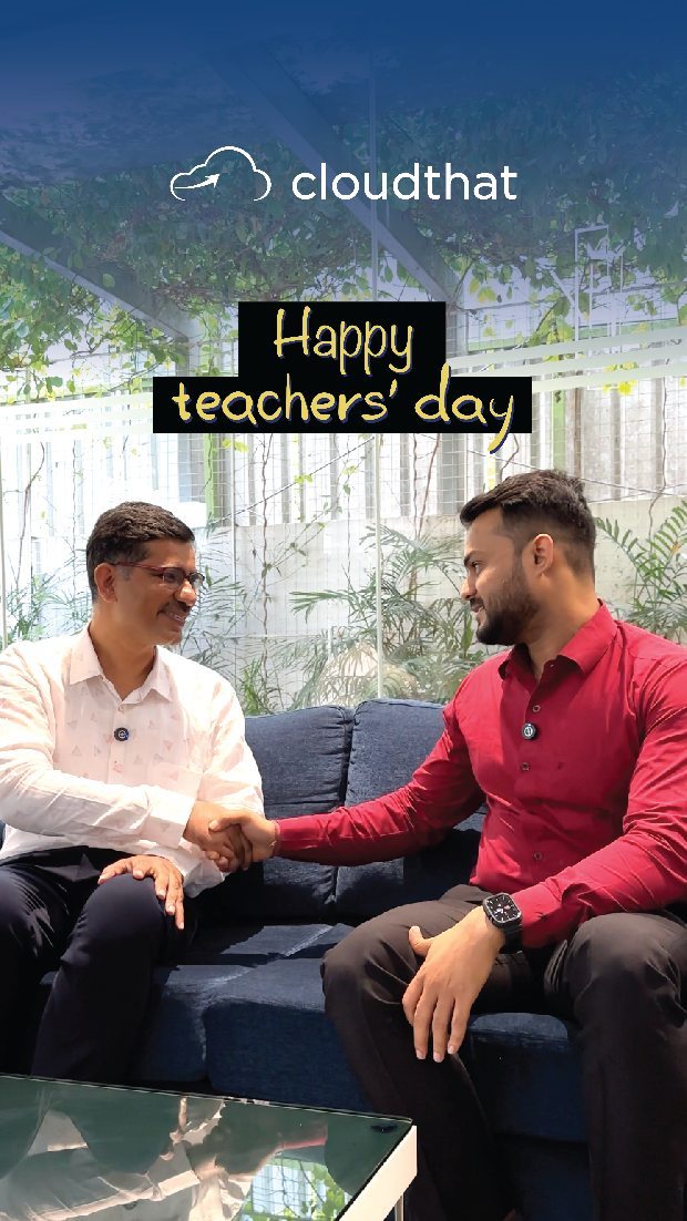 This Teacher's Day, we celebrate the unique journey of a teacher and student who later became colleagues.
It’s incredible how a teacher-student relationship can evolve into something that lasts a lifetime. Share your stories and memories with your teachers in the comments below!

#TeachersDay #Education #Inspiration #Cloud #Cloudtraining #AWS #GCP #Microsoft

[Teacher's Day, Teacher Student Relationship, Education Inspiration, Cloud Training, AWS Training, GCP Training, Microsoft Training, Teacher Appreciation, Education Journey, Lifetime Learning]